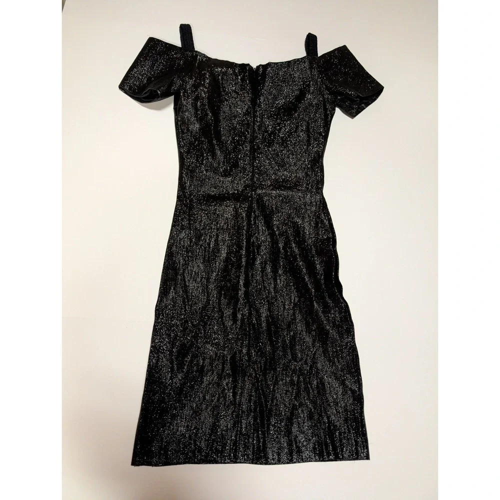 Vintage 1990s Disney Breathless Mahoney Black Shimmer‎ Cocktail Dress Size 5/6